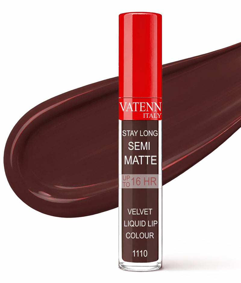 فاتن إيطاليا Stay Long Semi Matte Velvet Liquid lip color 1110 - Image 1
